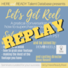 A poster with the words " replay " on it.